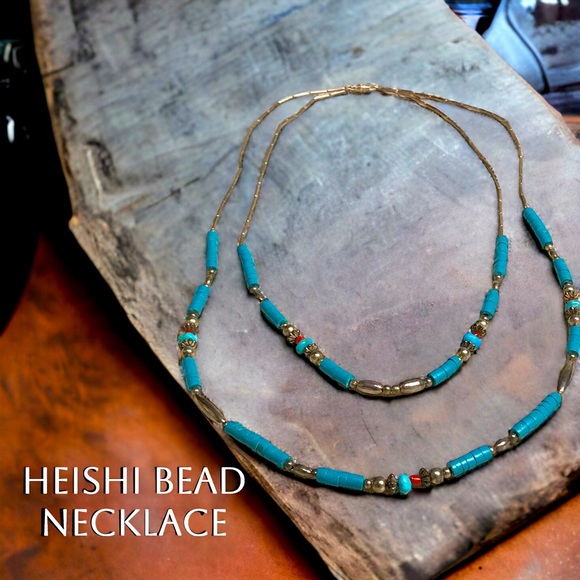 Refreshed~VINTAGE SOUTHWEST MULTI STRAND .925 HEISHI TURQUOISE & CORAL NECKLACE - Picture 6 of 7